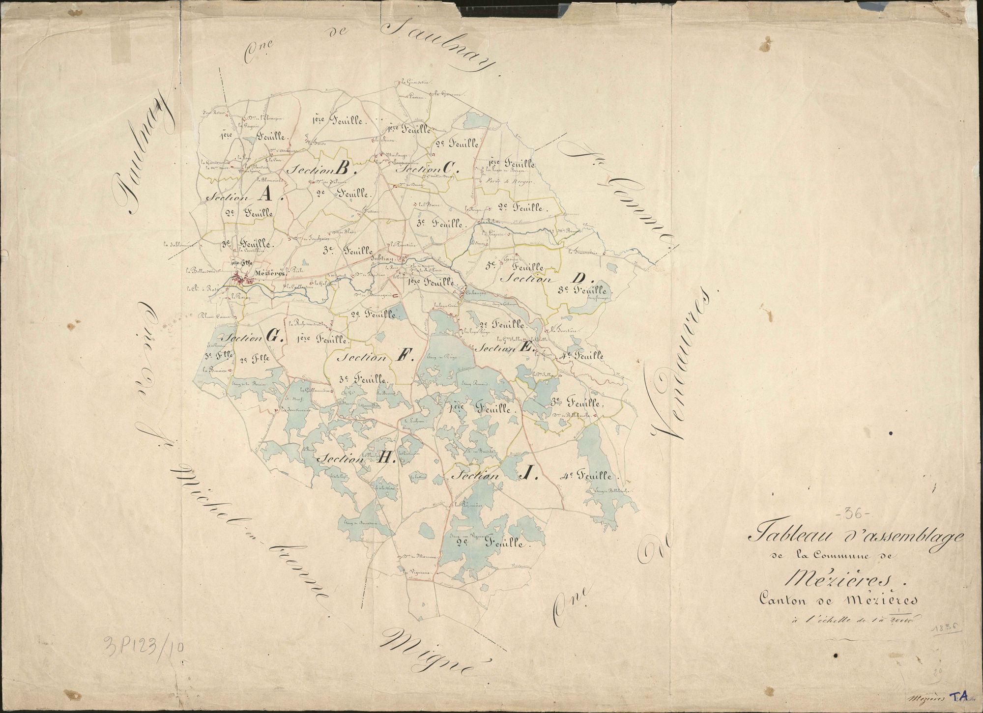 Mézières-en-Brenne - Tableau d'assemblage.