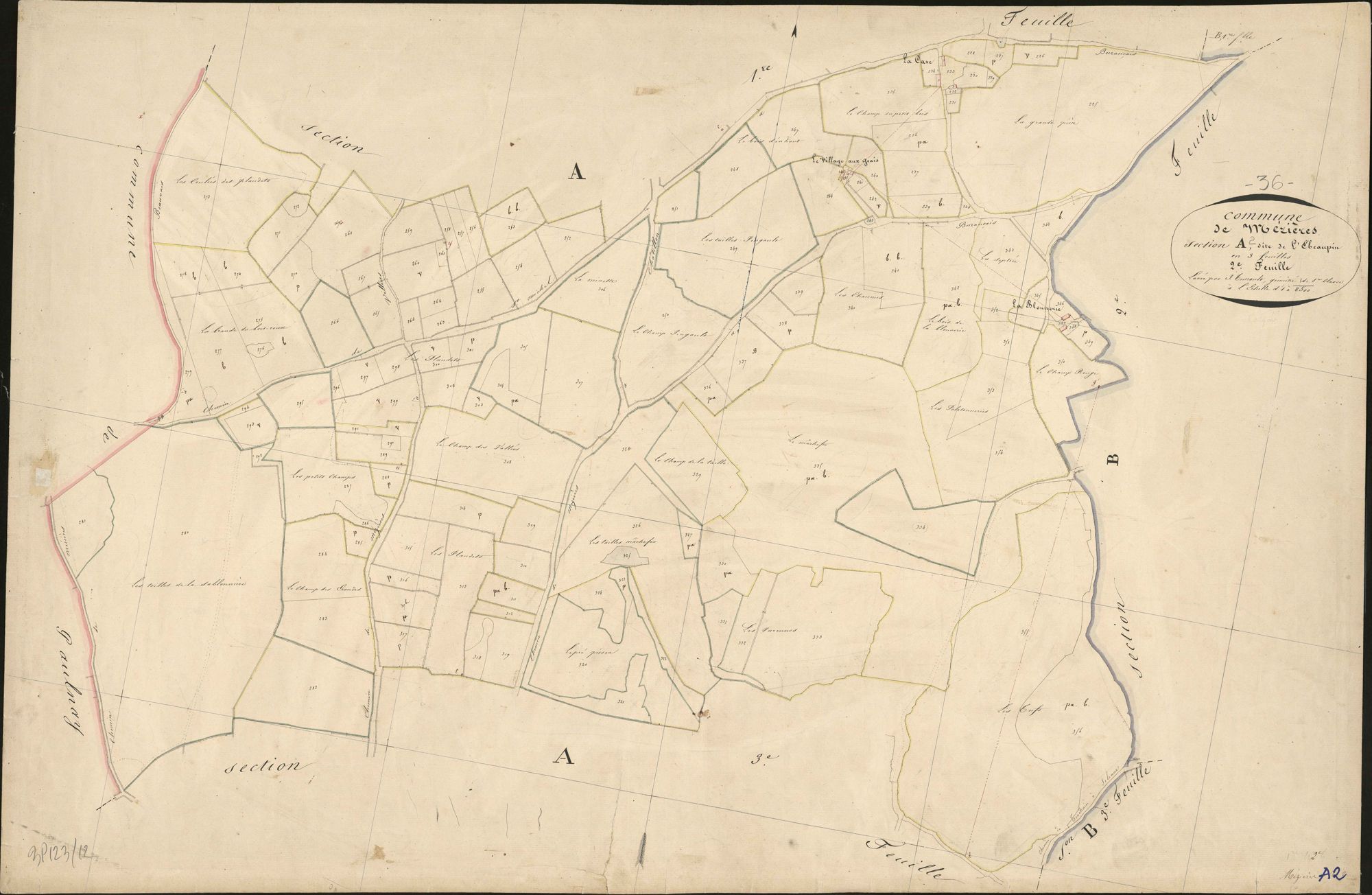 Mézières-en-Brenne - Section A2, dite d'Ebeaupin.