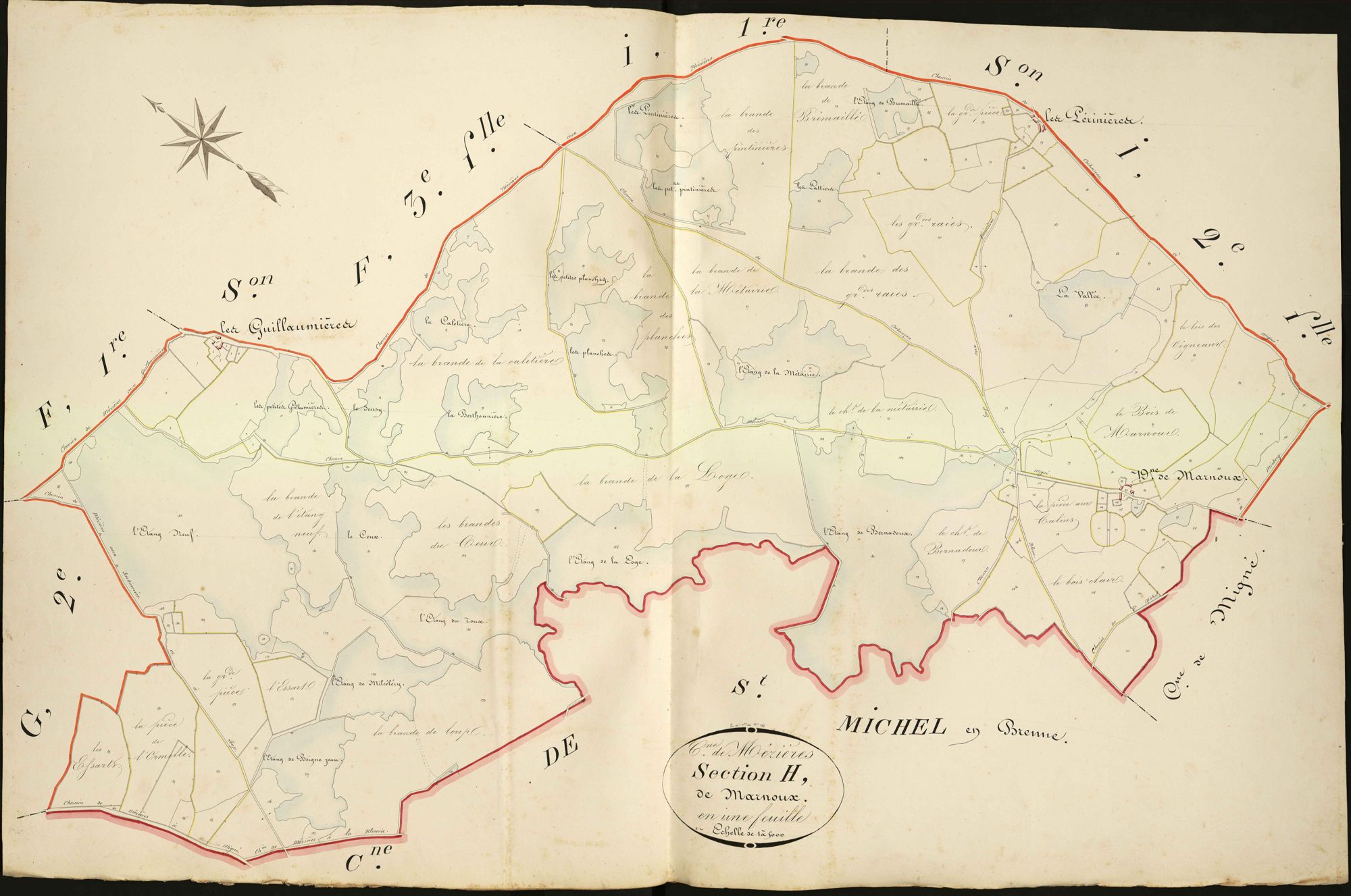 Mézières-en-Brenne - Section H, dite de Marnoux.