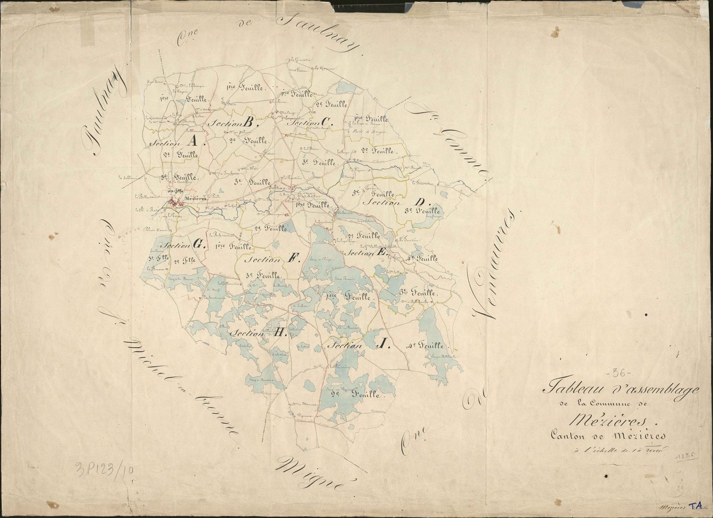 Mézières-en-Brenne - Tableau d'assemblage.
