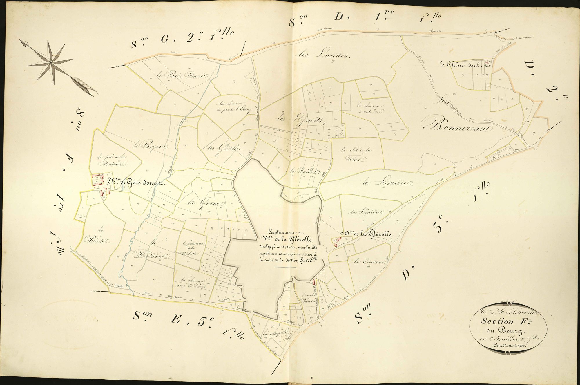 Montchevrier - Section F2, dite du Bourg.