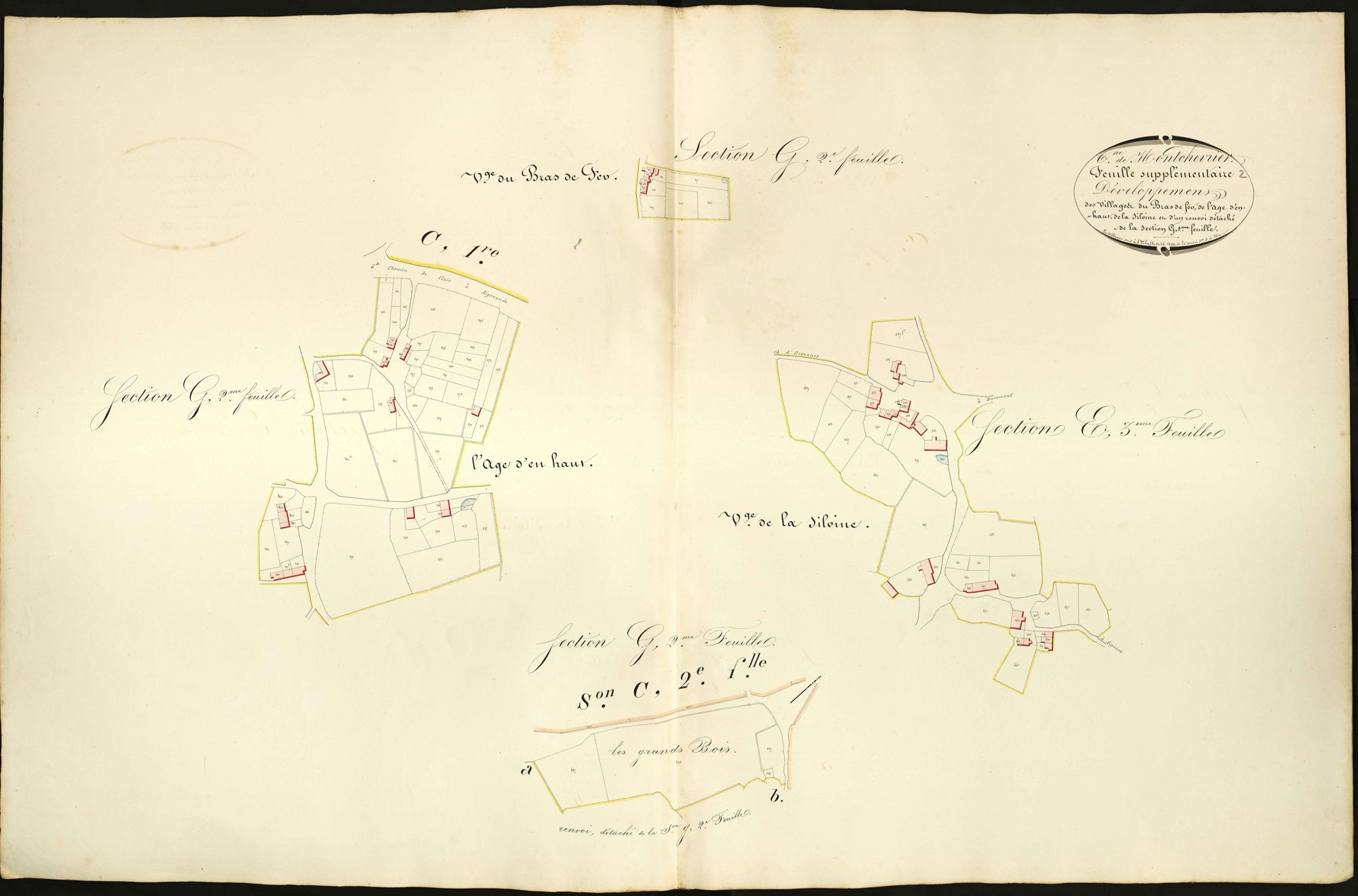 Montchevrier - Feuille supplémentaire de développement 2 (Le Bras de Fer, L'Age en Haut, La Silvine).
