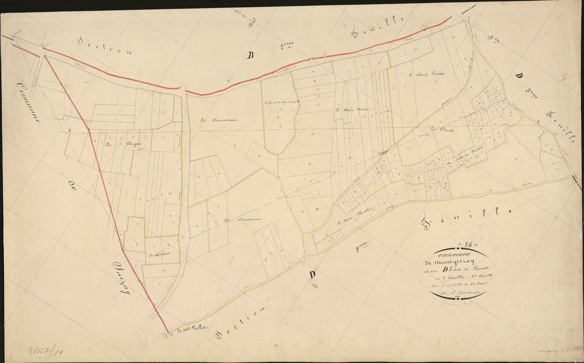 Montgivray - Section D1, dite de Vauvet.