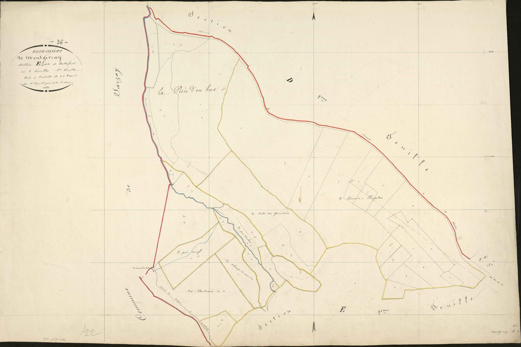 Montgivray - Section E1, dite de Bellefont.