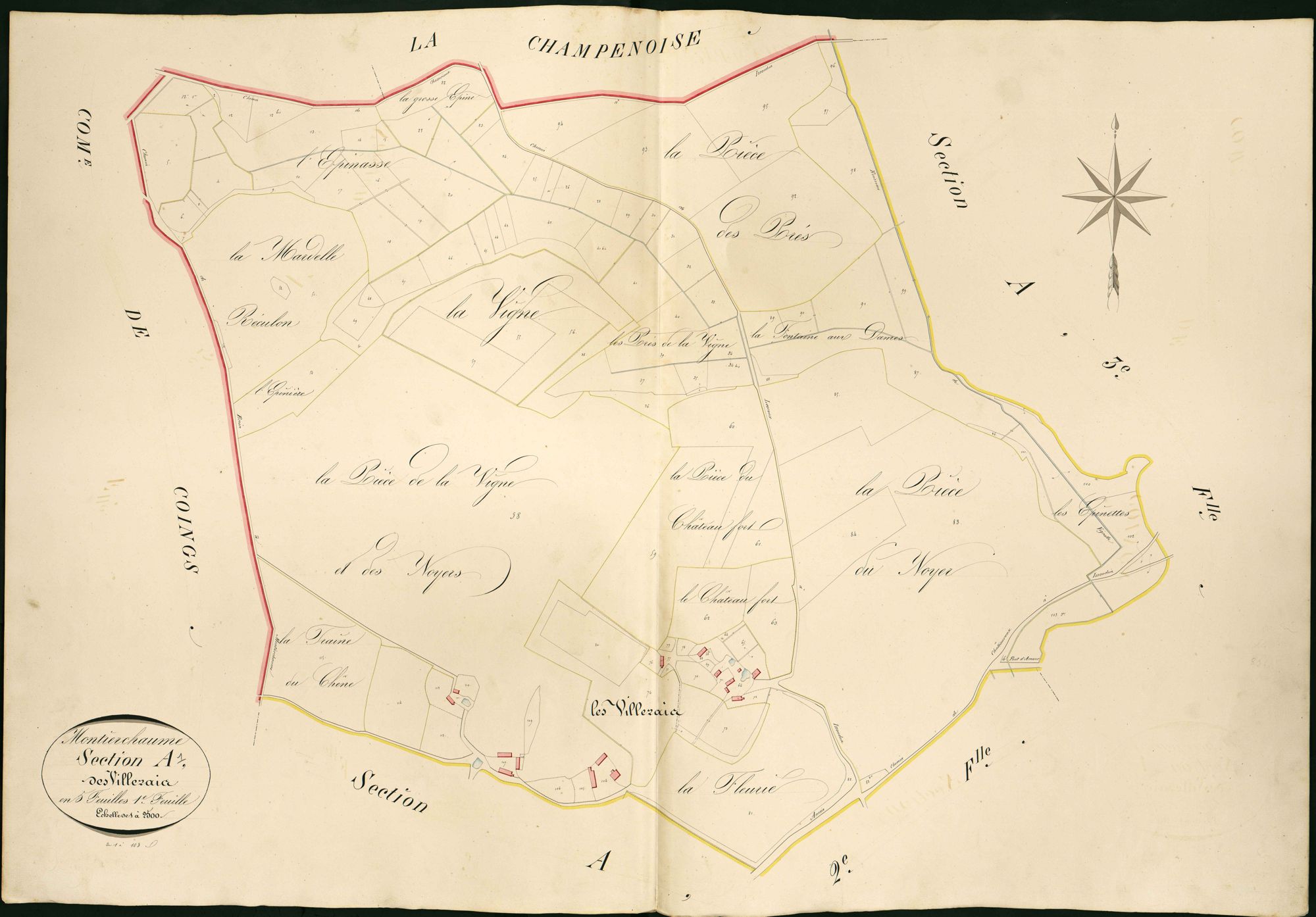 Montierchaume - Section A1, dite des Villerais.