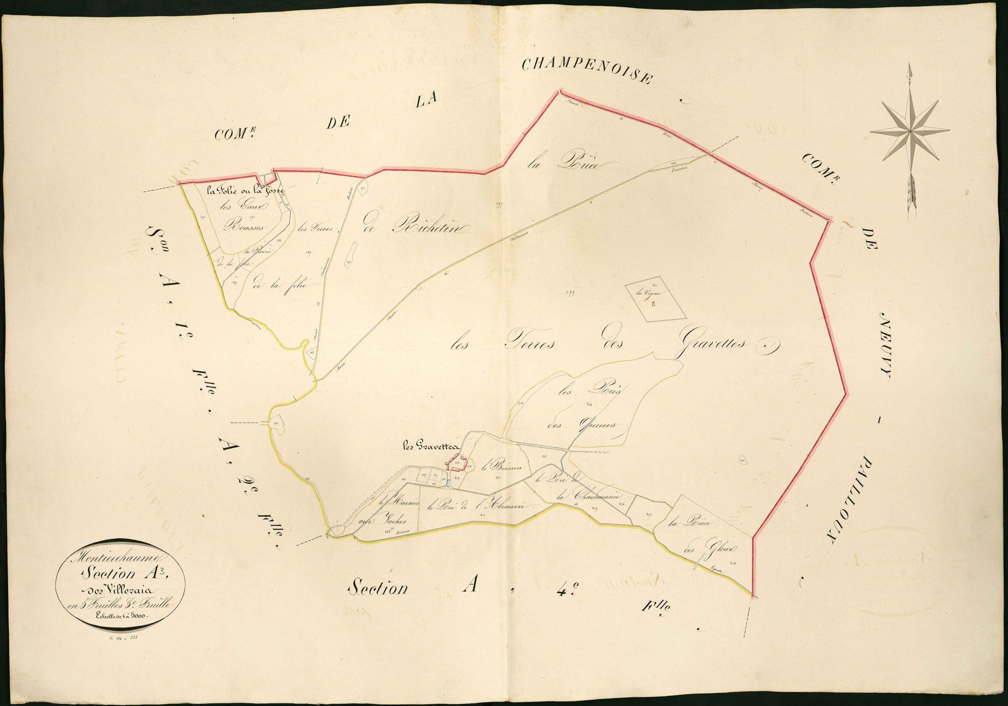 Montierchaume - Section A3, dite des Villerais.