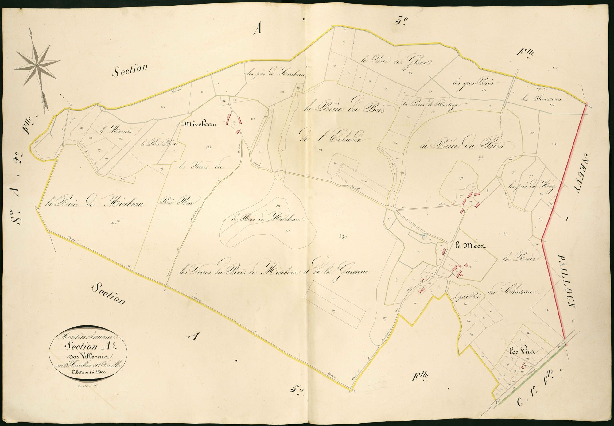 Montierchaume - Section A4, dite des Villerais.