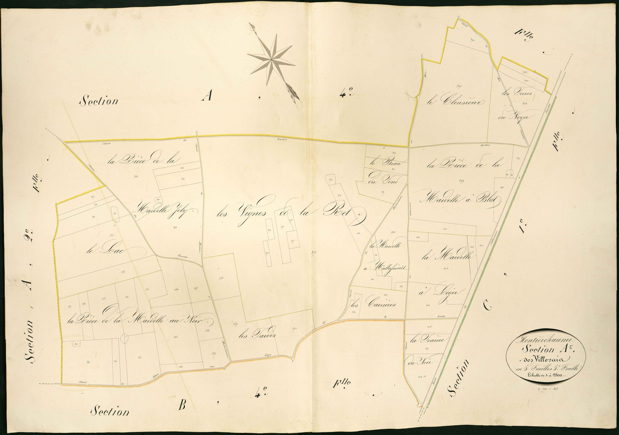 Montierchaume - Section A5, dite des Villerais.