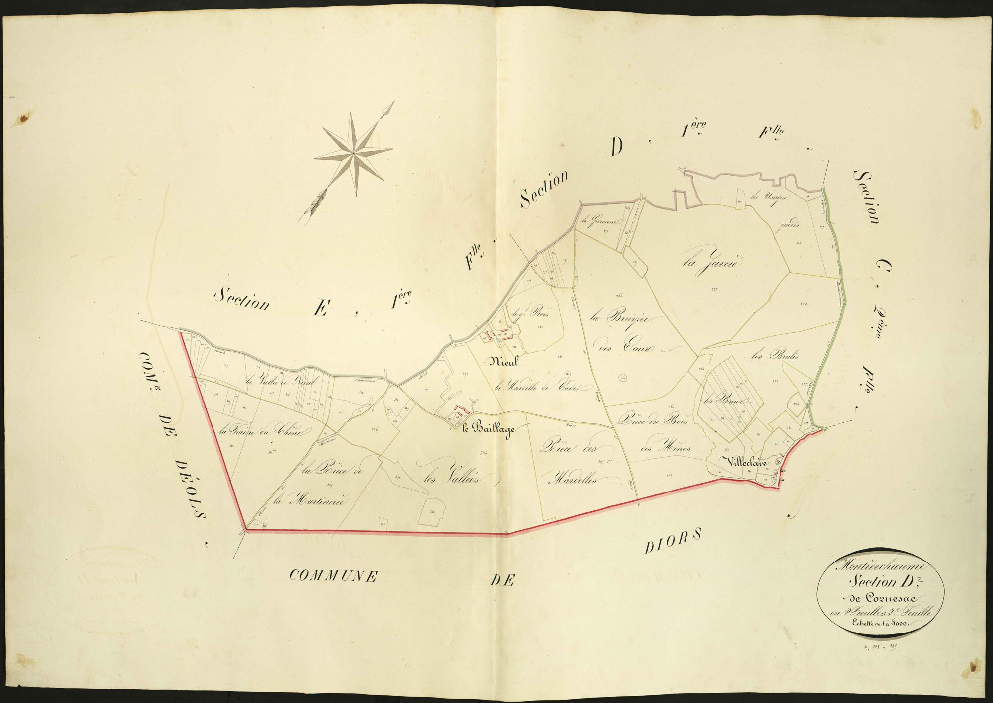 Montierchaume - Section D2, dite de Cornesac.