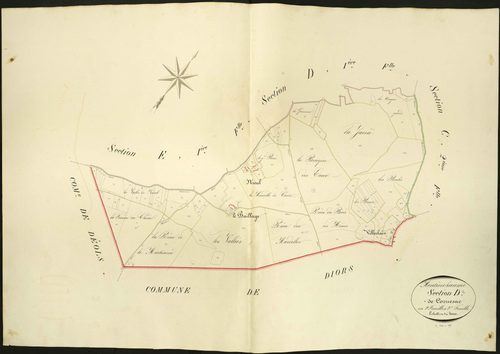 Montierchaume - Section D2, dite de Cornesac.