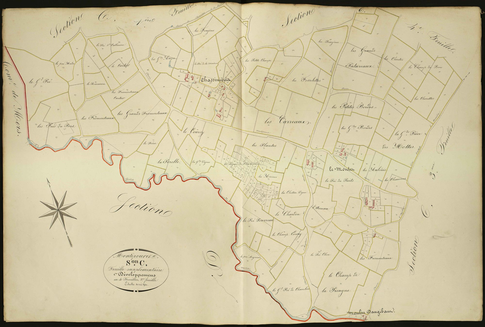 Montipouret - Section C, deuxième feuille supplémentaire de développement.