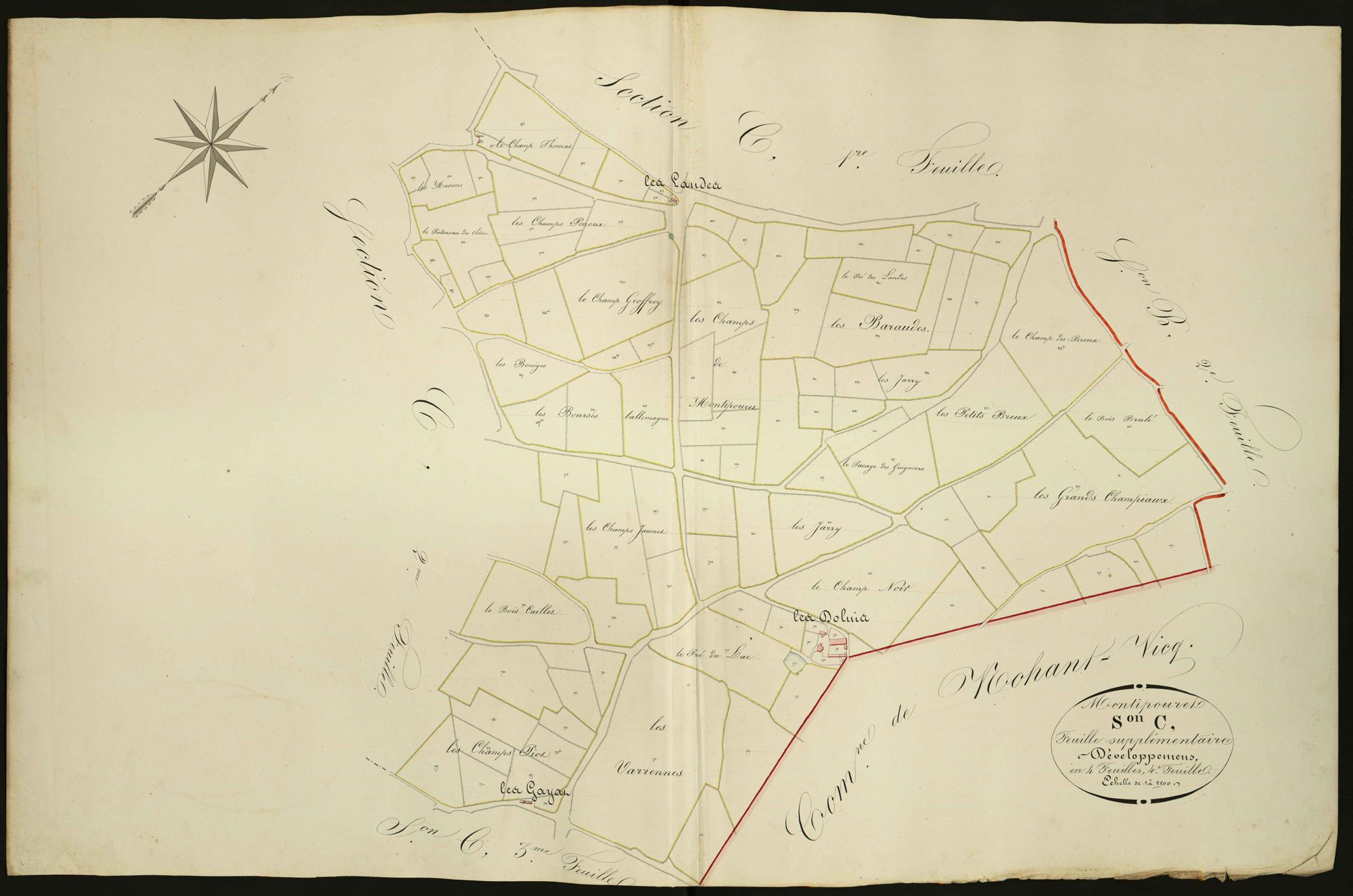 Montipouret - Section C, quatrième feuille supplémentaire de développement.