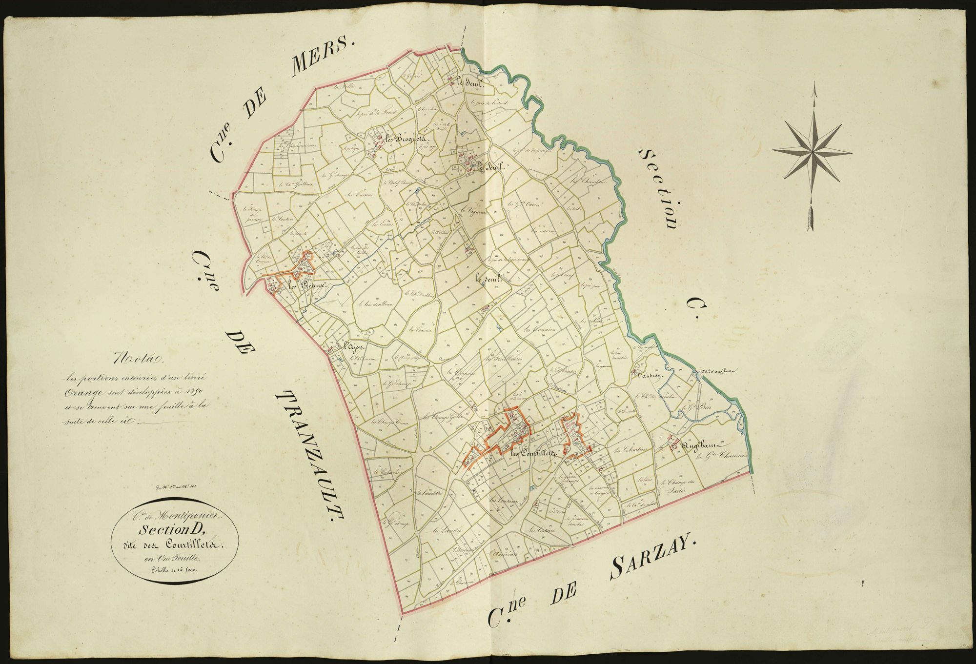 Montipouret - Section D, dite des Courtillets.