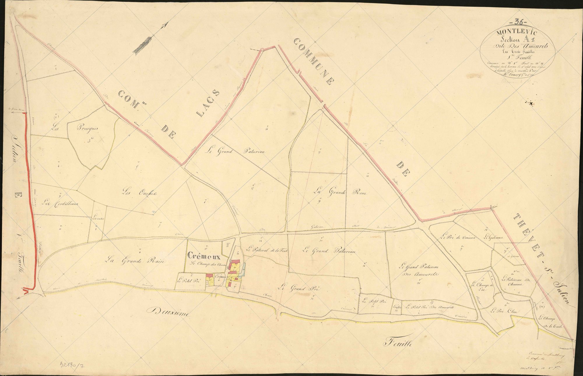 Montlevicq - Section A1, dite des Amourets.