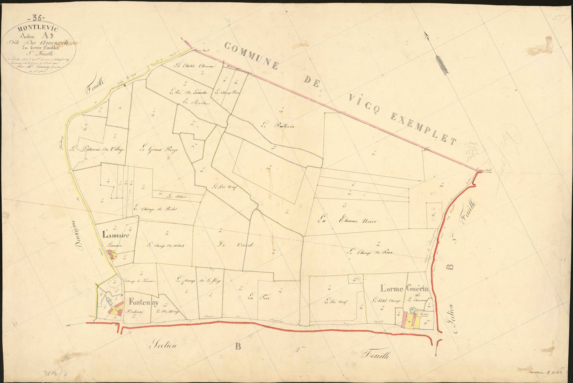 Montlevicq - Section A3, dite des Amourets.