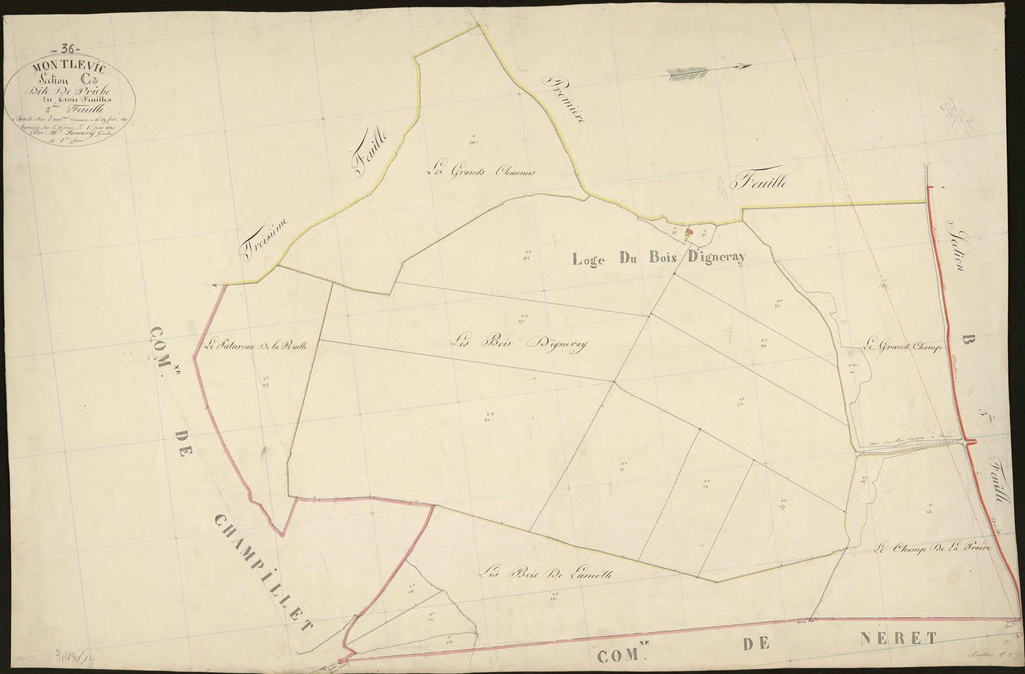 Montlevicq - Section C2, dite de Priche.