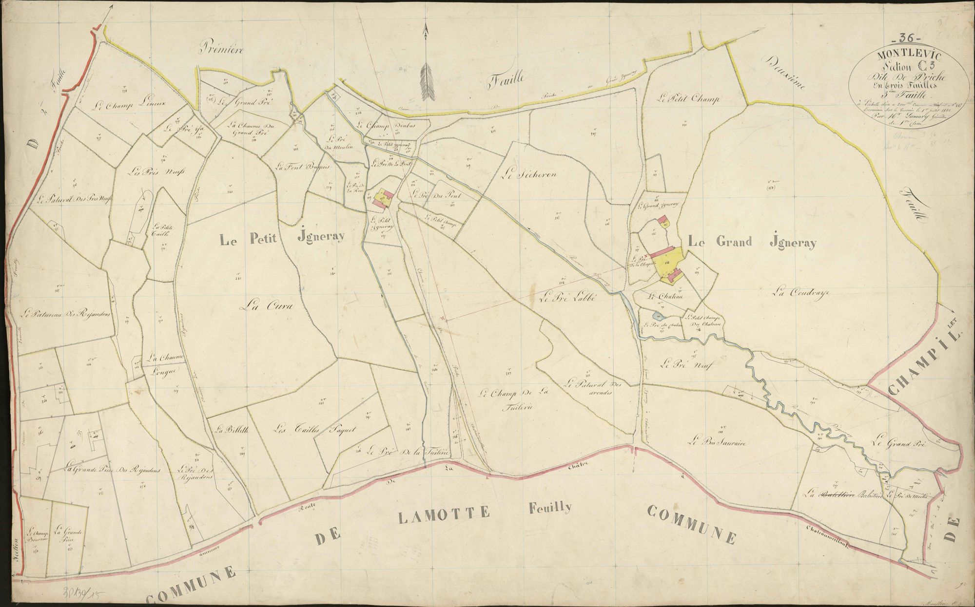 Montlevicq - Section C3, dite de Priche.