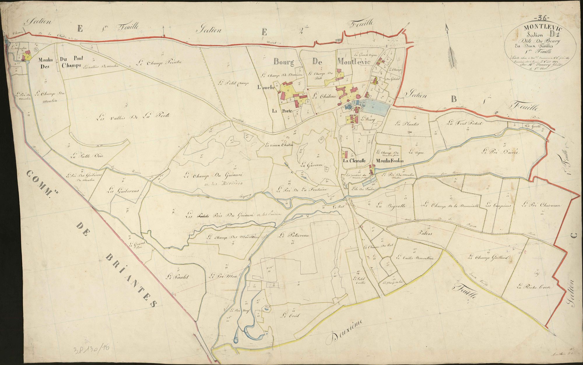 Montlevicq - Section D1, dite du Bourg.