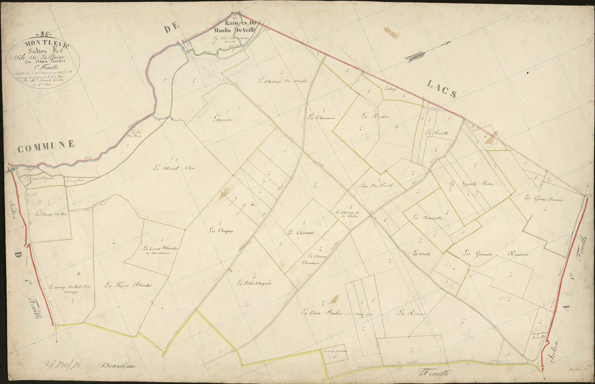 Montlevicq - Section E1, djte de la Plaine.