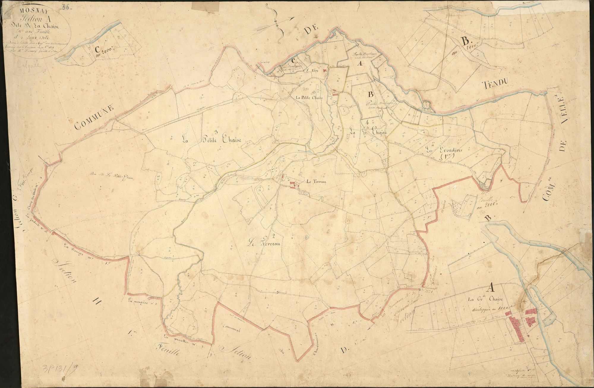 Mosnay - Section A, dite de la Chaise.
