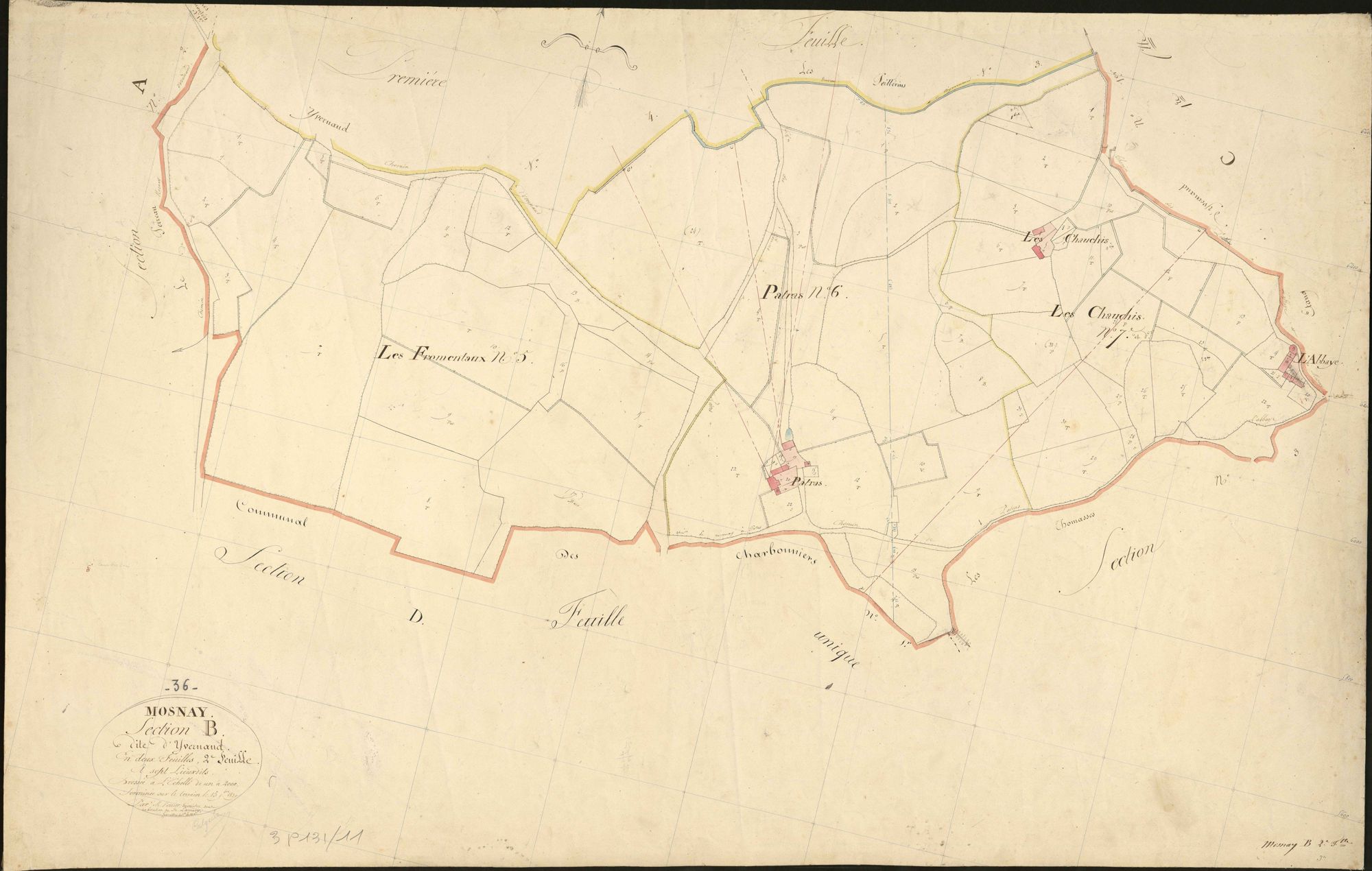 Mosnay - Section B2, dite d'Yvernaud.
