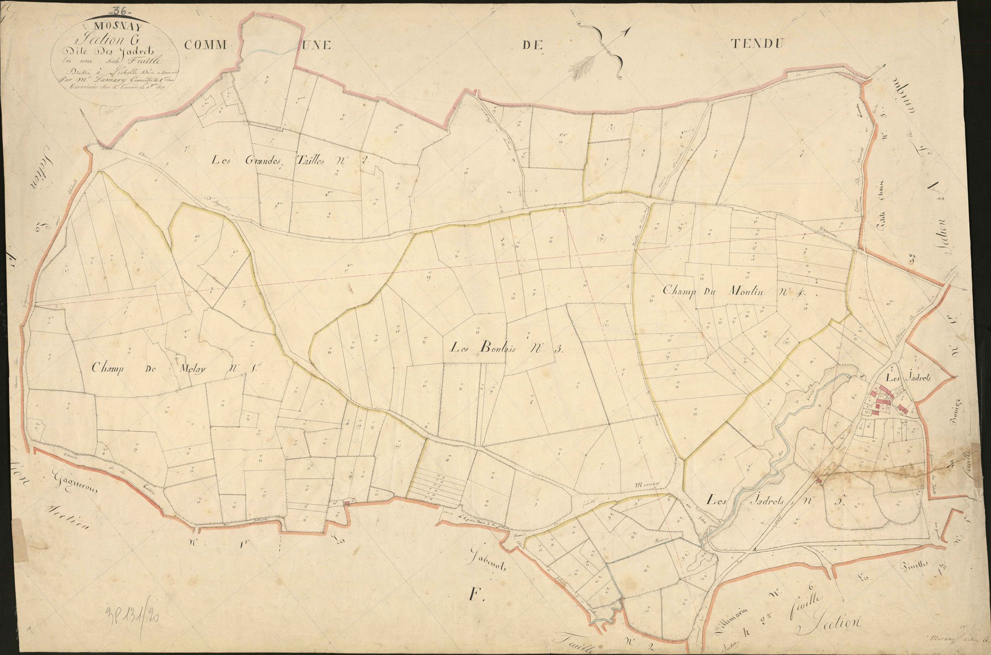 Mosnay - Section G, dite des Jadrets.