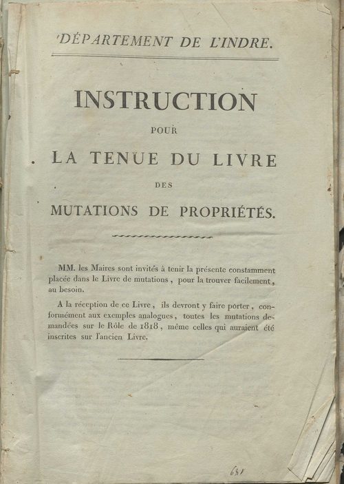 Mosnay - Livre des mutations des propriétés