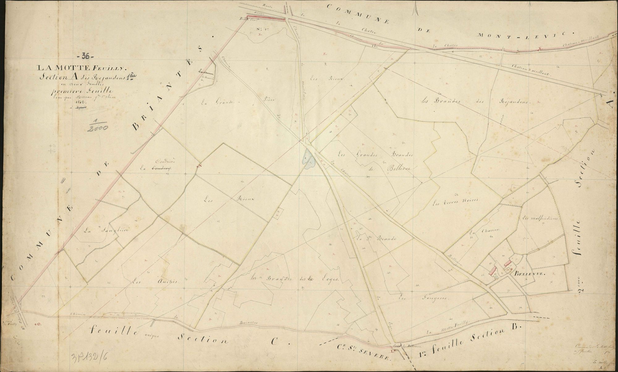 Motte-Feuilly - Section A1, dite des Rejaudons.
