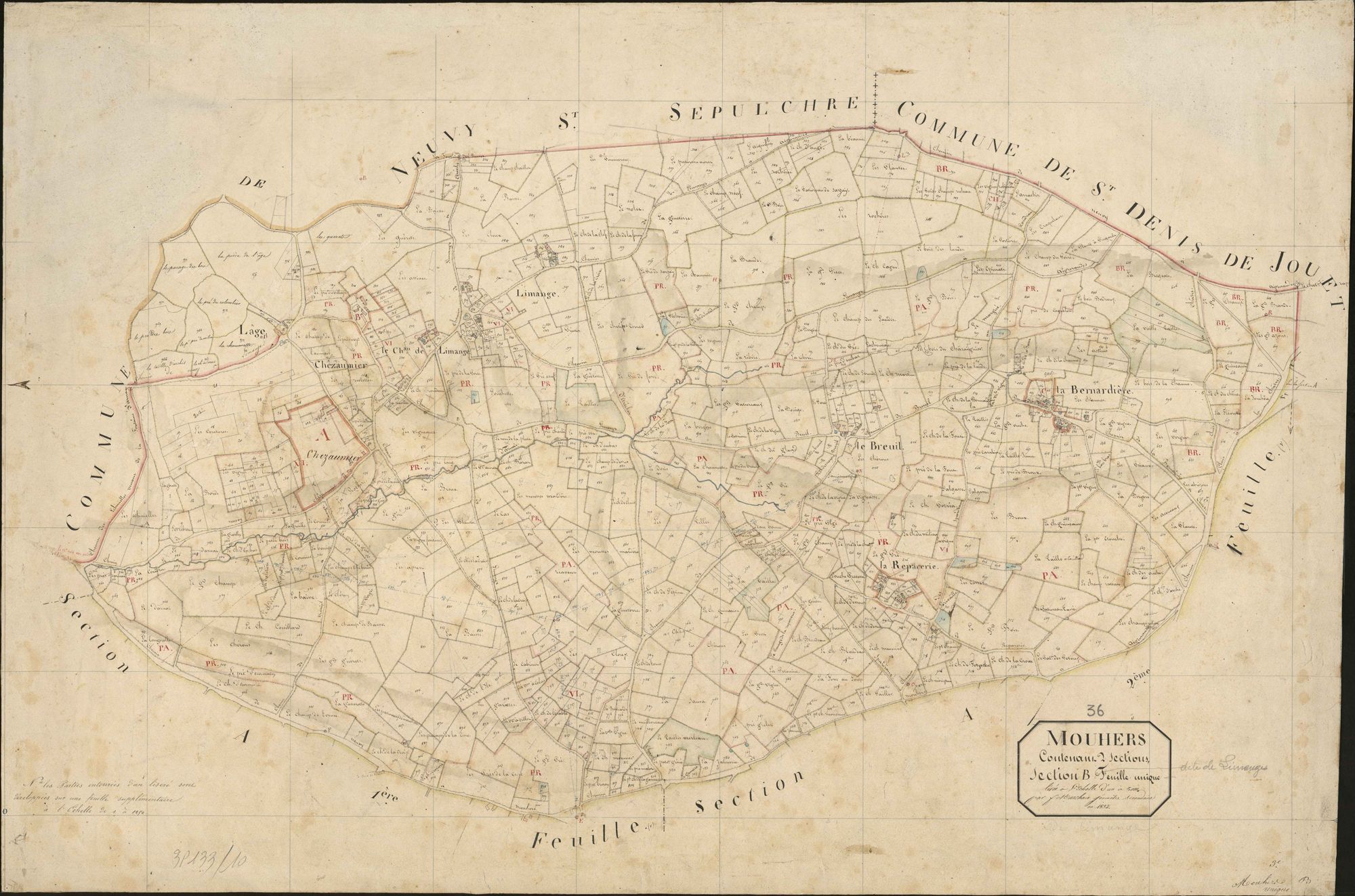 Mouhers - Section B, dite de Limanges.