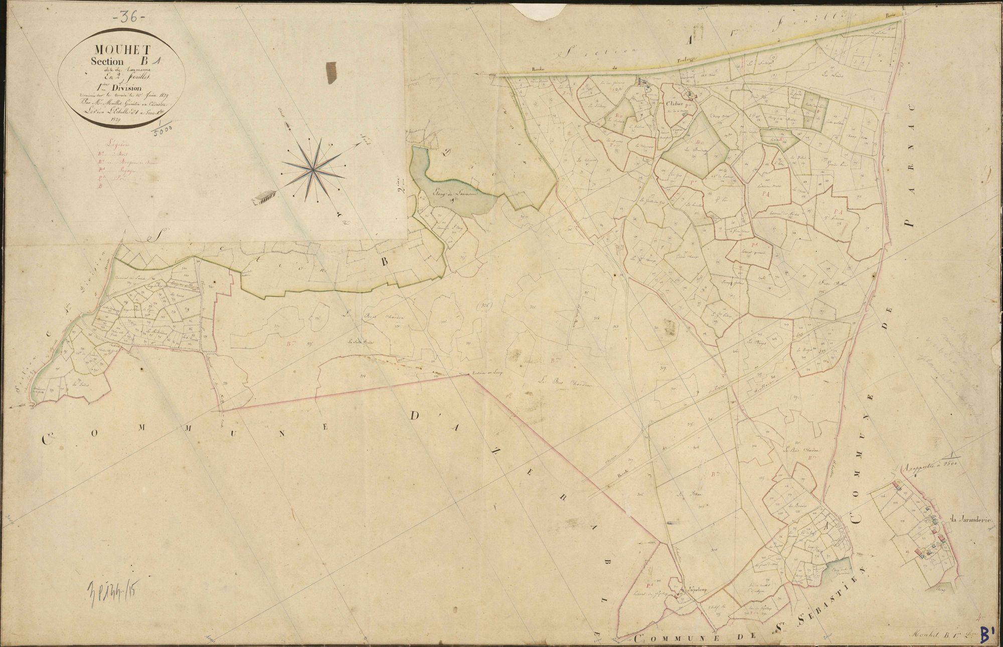Mouhet - Section B1, dite de Laumonne.