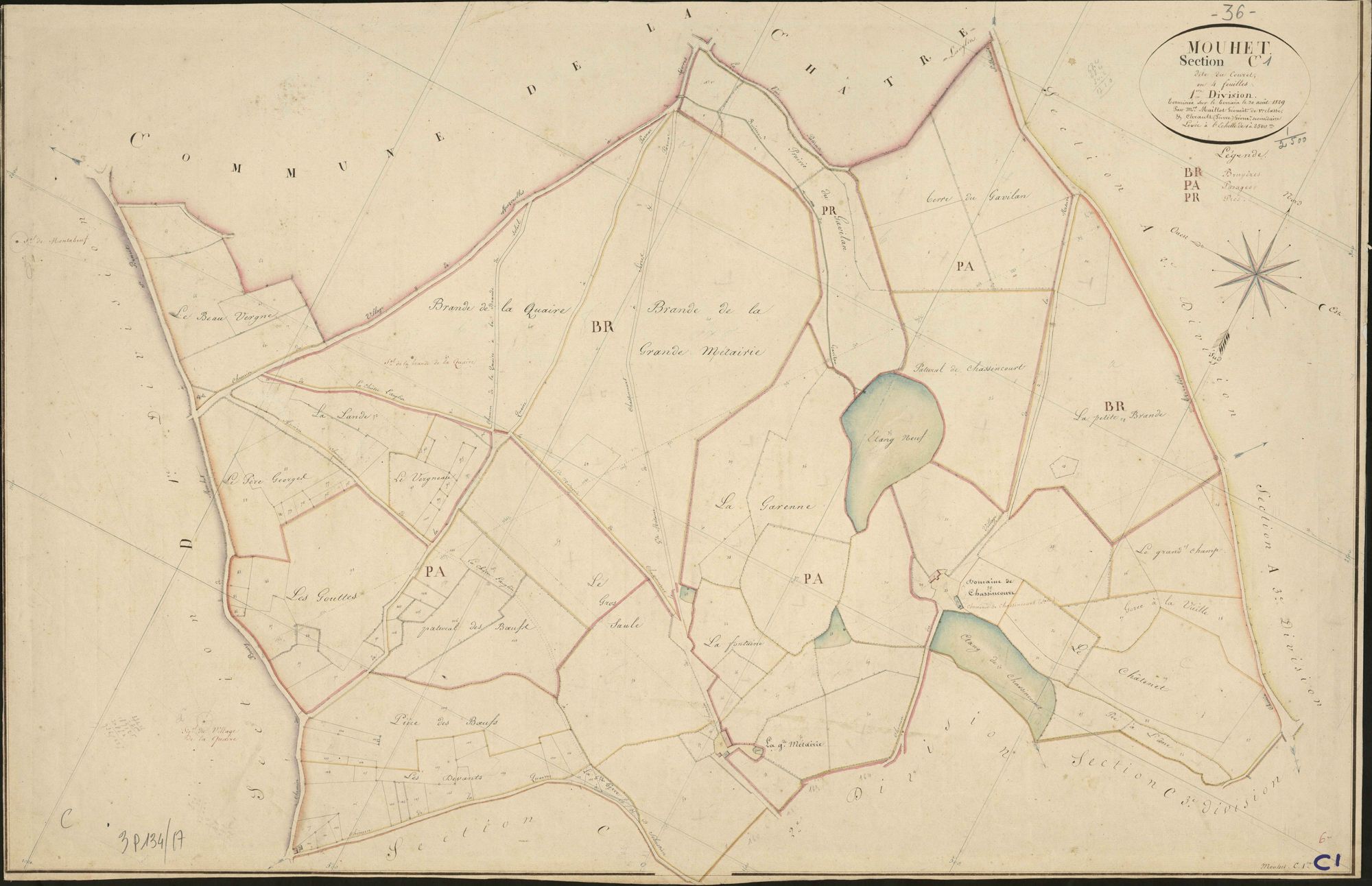 Mouhet - Section C1, dite du Couret.