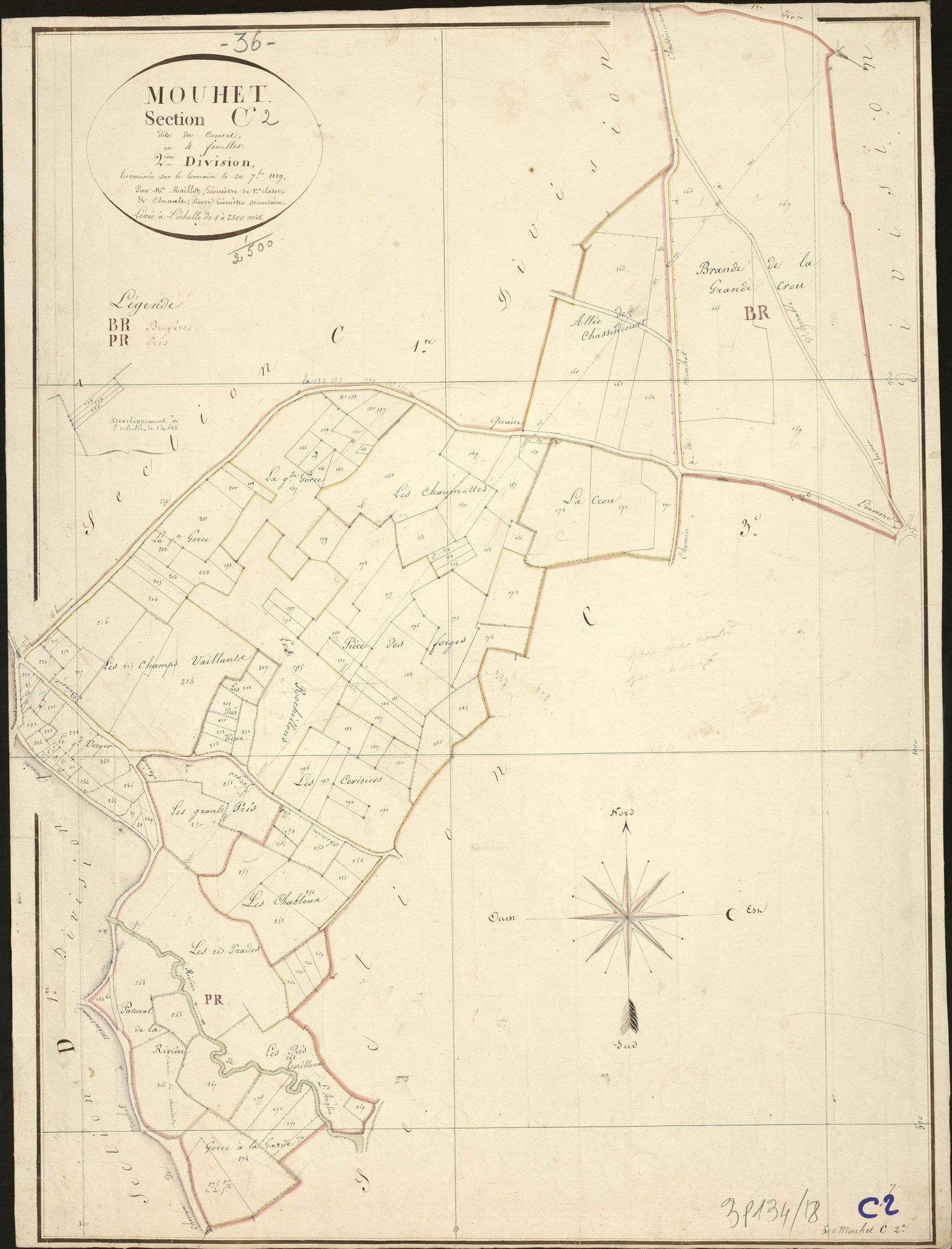 Mouhet - Section C2, dite du Couret.