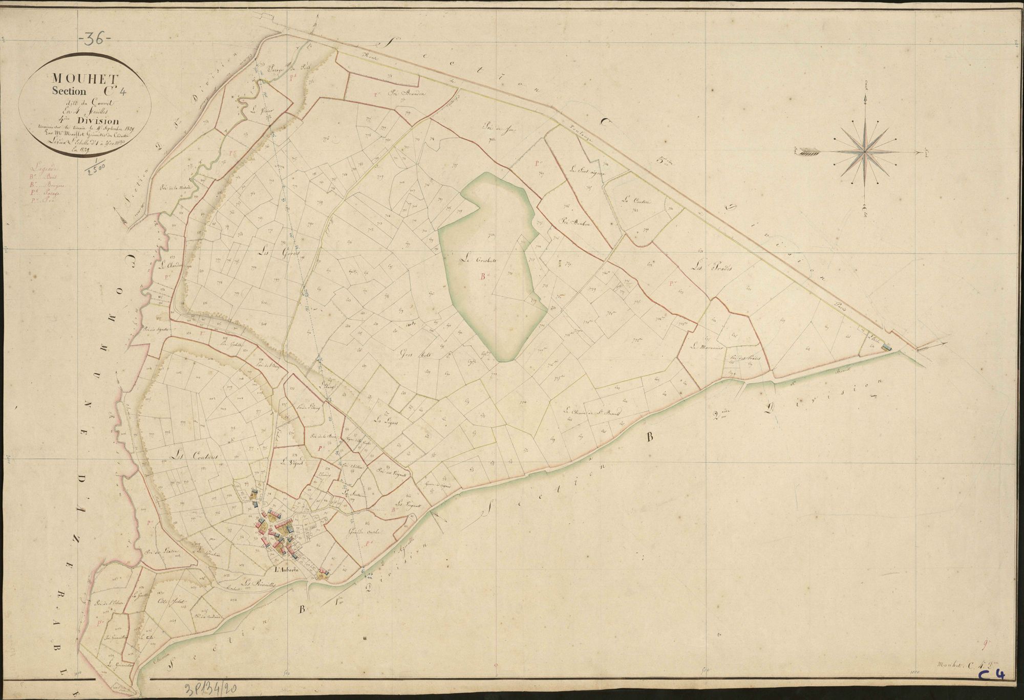 Mouhet - Section C4, dite du Couret.
