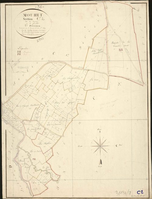 Mouhet - Section C2, dite du Couret.