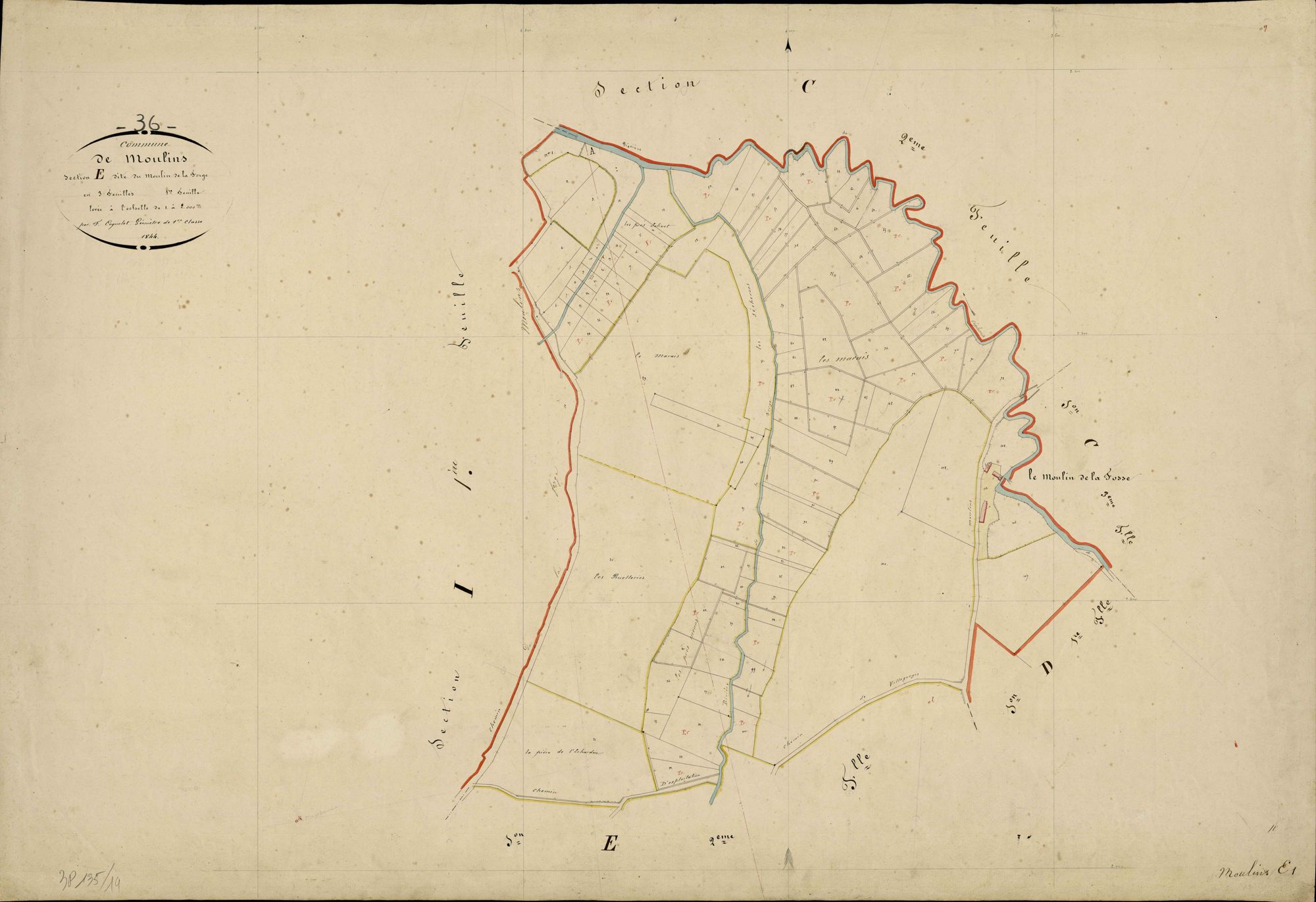 Moulins-sur-Céphons - Section E1, dite du Moulin de la Forge.