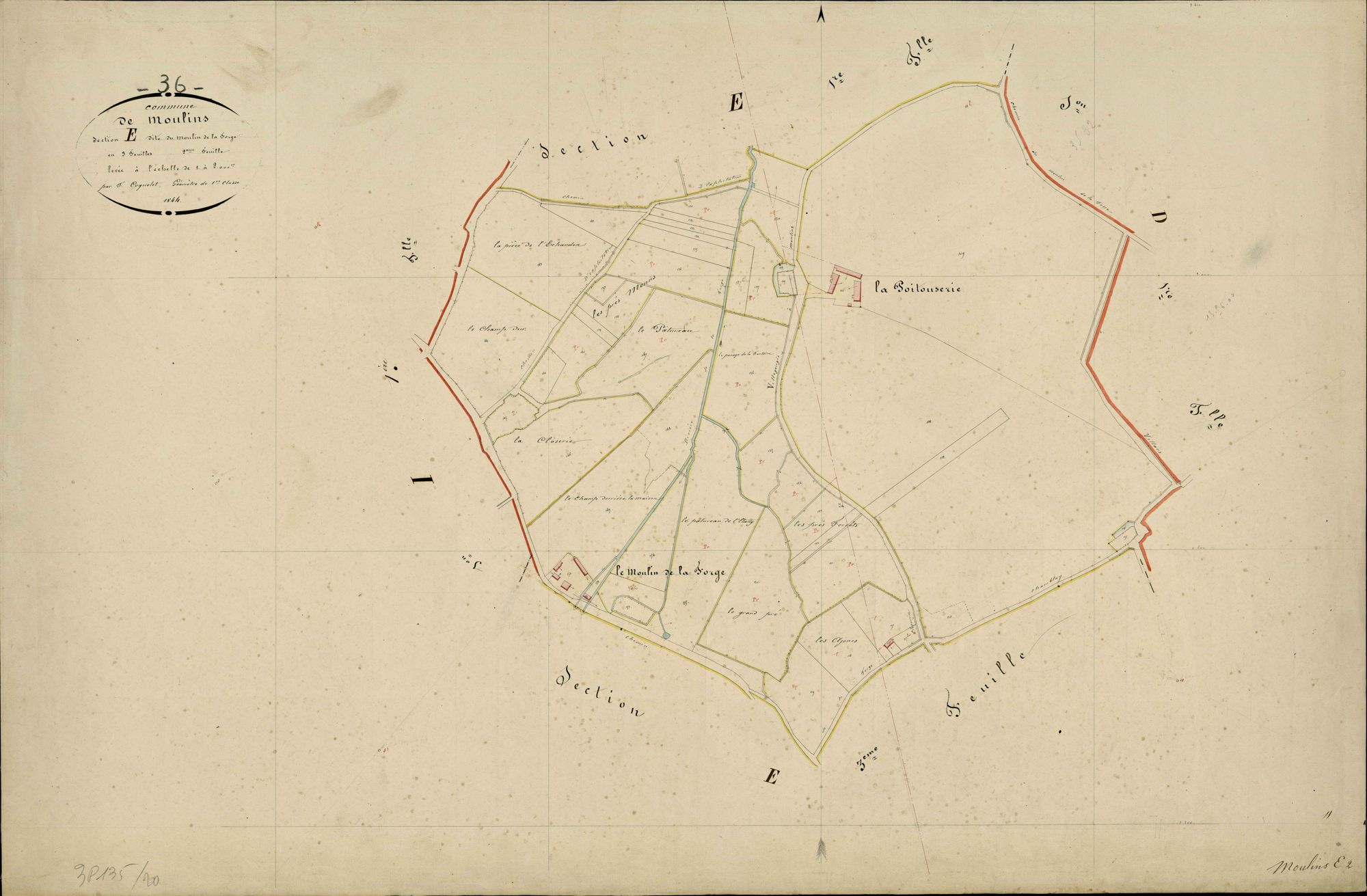 Moulins-sur-Céphons - Section E2, dite du Moulin de la Forge.