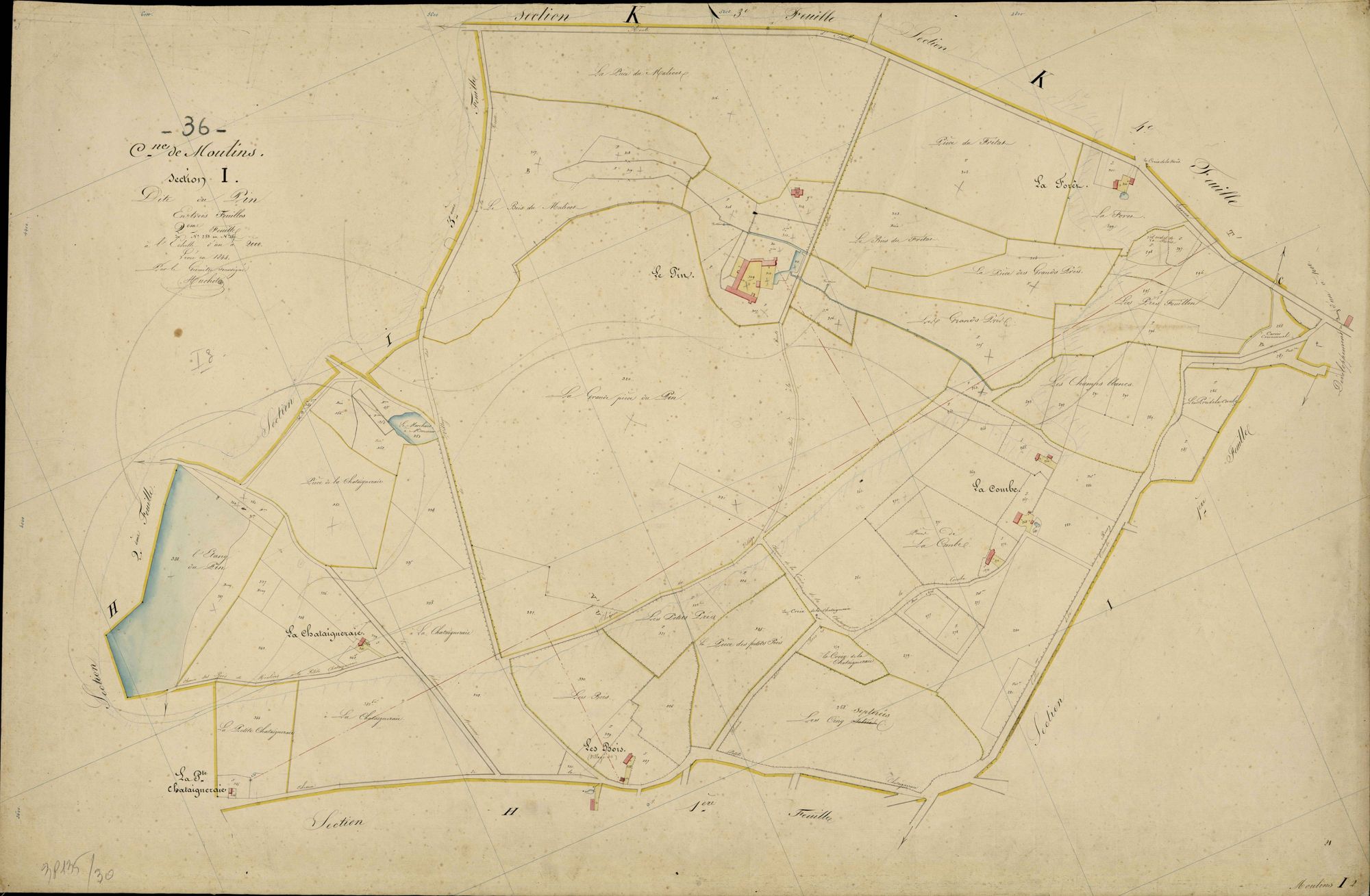 Moulins-sur-Céphons - Section I2, dite du Pin.