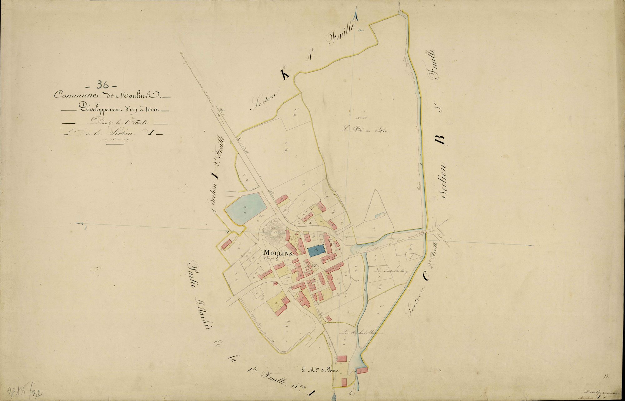 Moulins-sur-Céphons - Section I, développement.