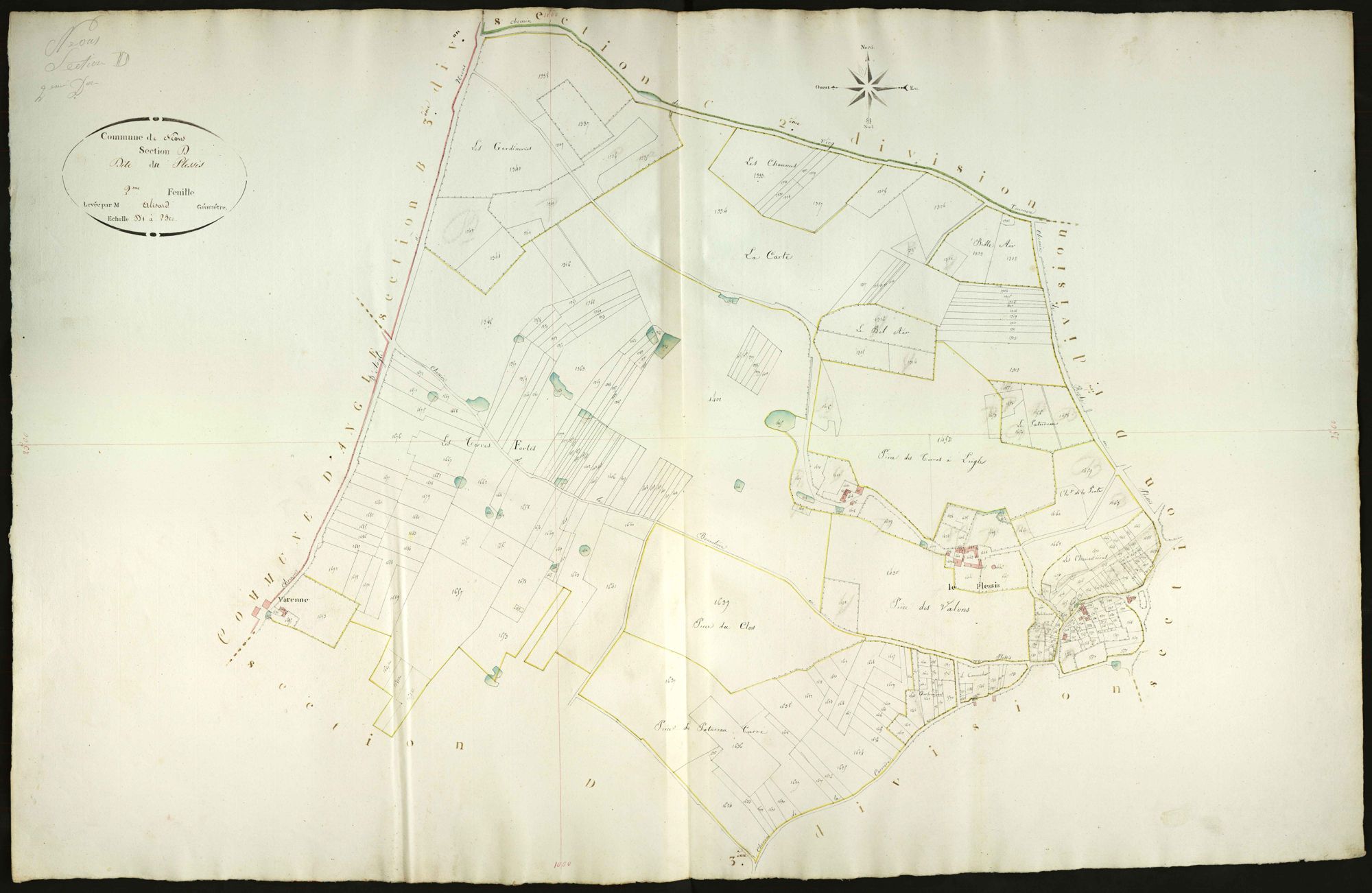 Néons-sur-Creuse - Section D2, dite du Plessis.