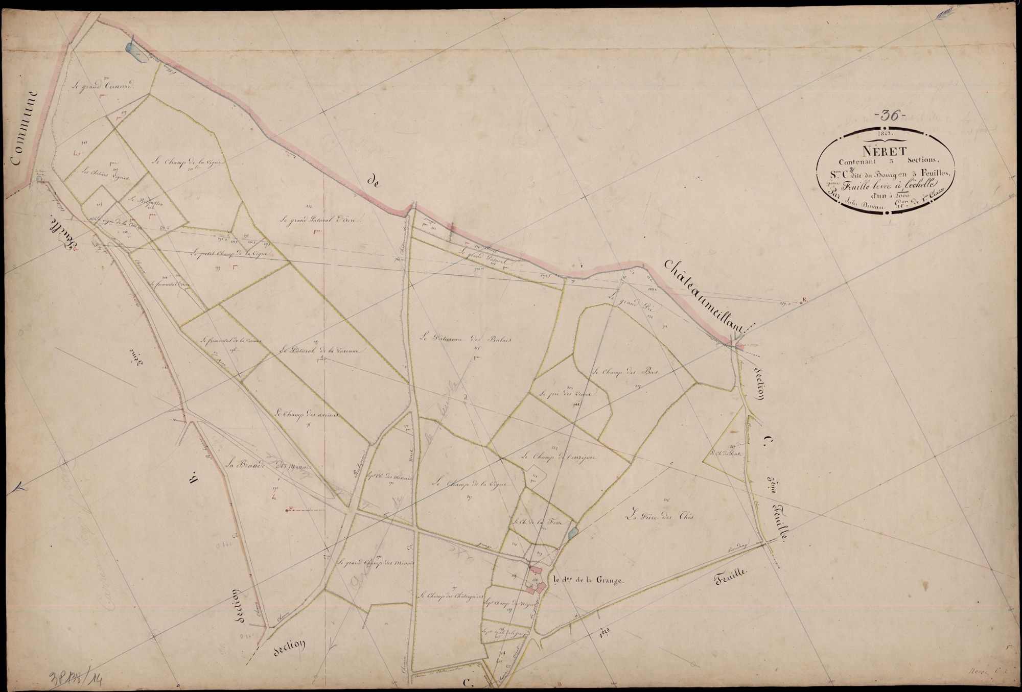 Néret - Section C2, dite du Bourg.