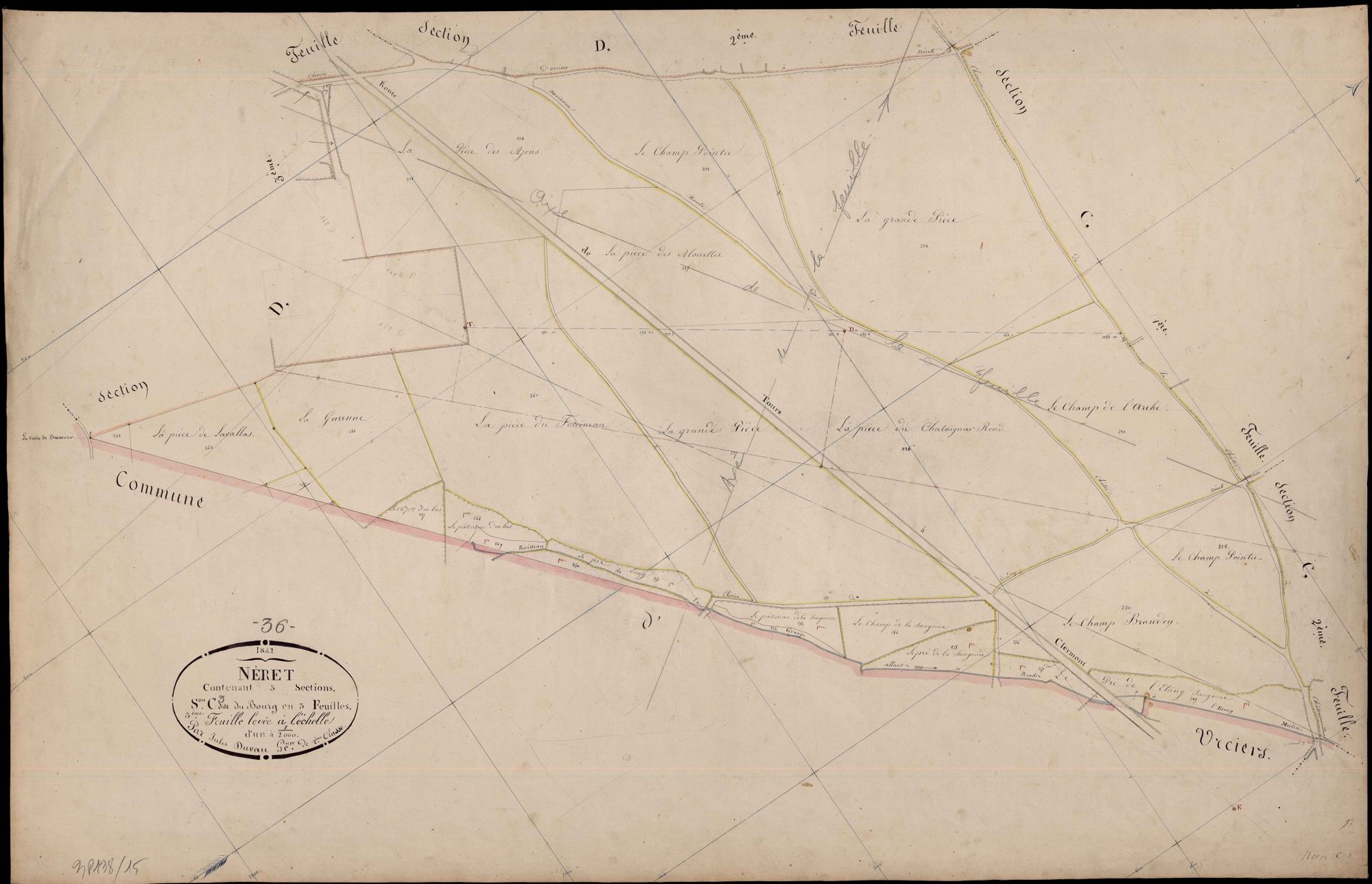 Néret - Section C3, dite du Bourg.