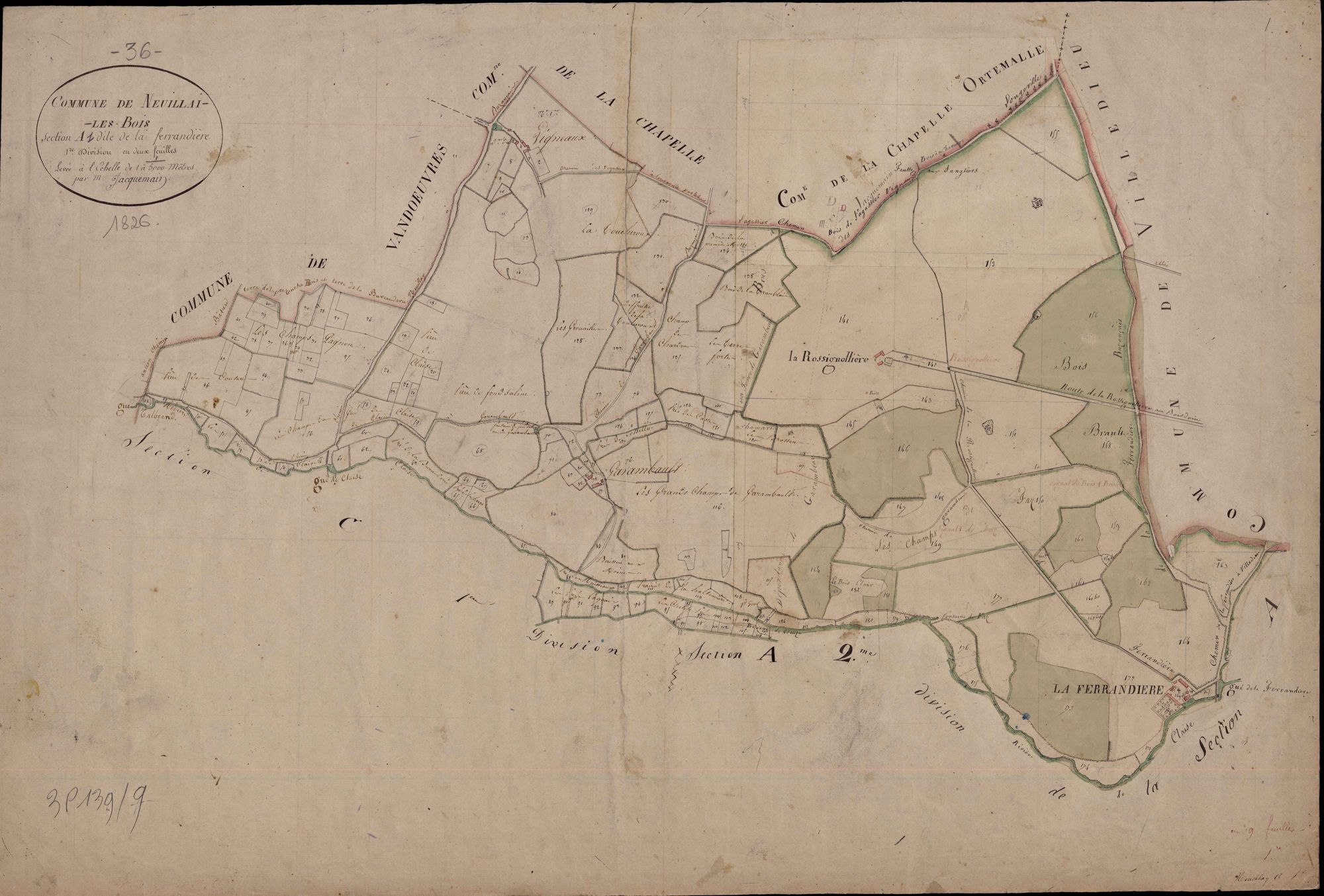 Neuillay-les-Bois - Section A1, dite de la Ferrandière.