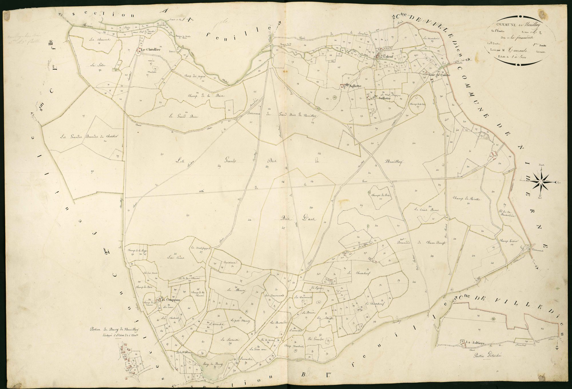 Neuillay-les-Bois - Section A2, dite de la Ferrandière [faussement notée 1e feuille].