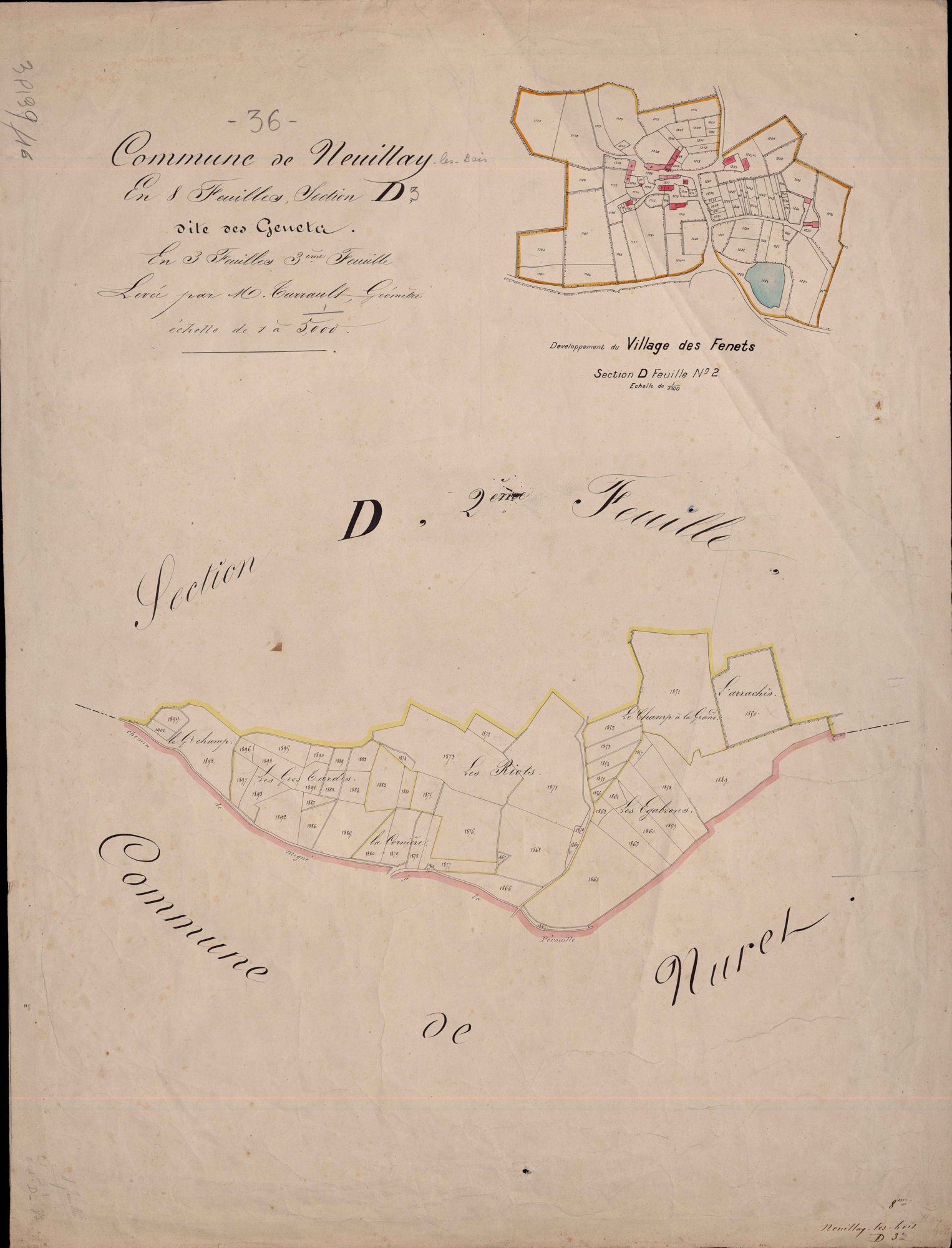 Neuillay-les-Bois - Section D3, dite des Genets.