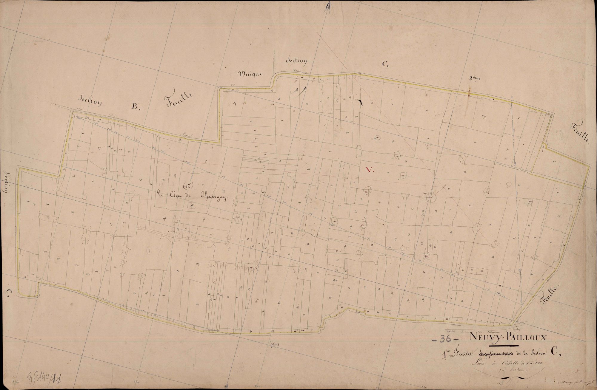 Neuvy-Pailloux - Section C1 [il s'agit à l'origine d'une feuille supplémetaire].