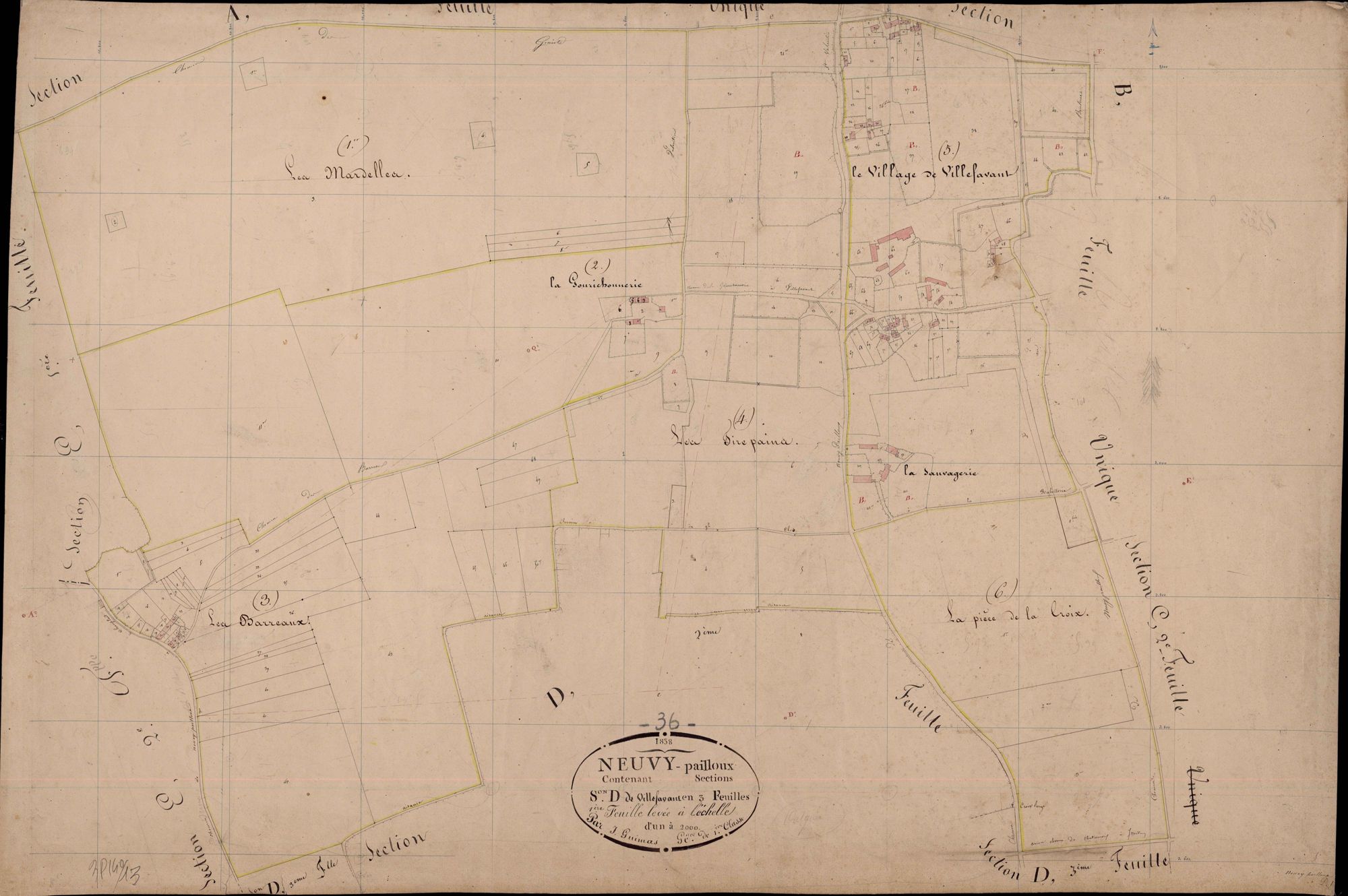 Neuvy-Pailloux - Section D1, dite de Villefavant.