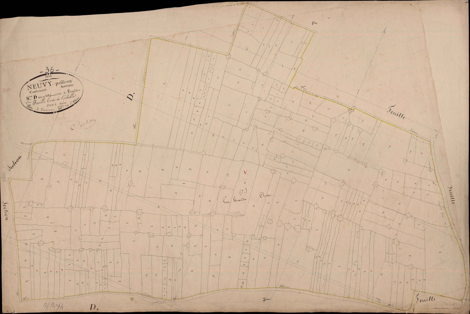 Neuvy-Pailloux - Section D2, dite de Villefavant.