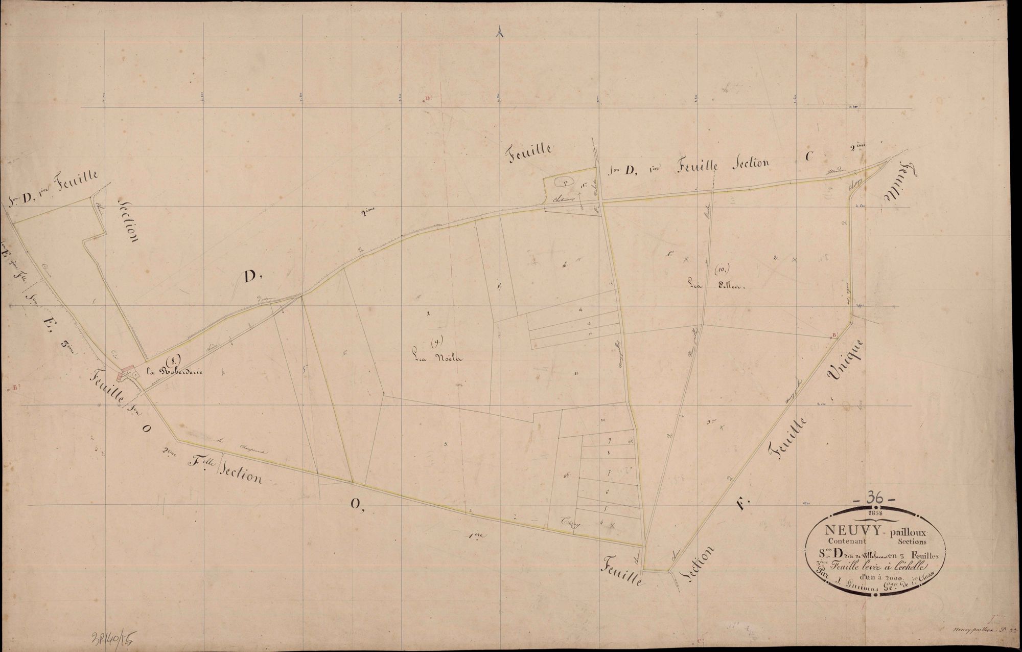 Neuvy-Pailloux - Section D3, dite de Villefavant.