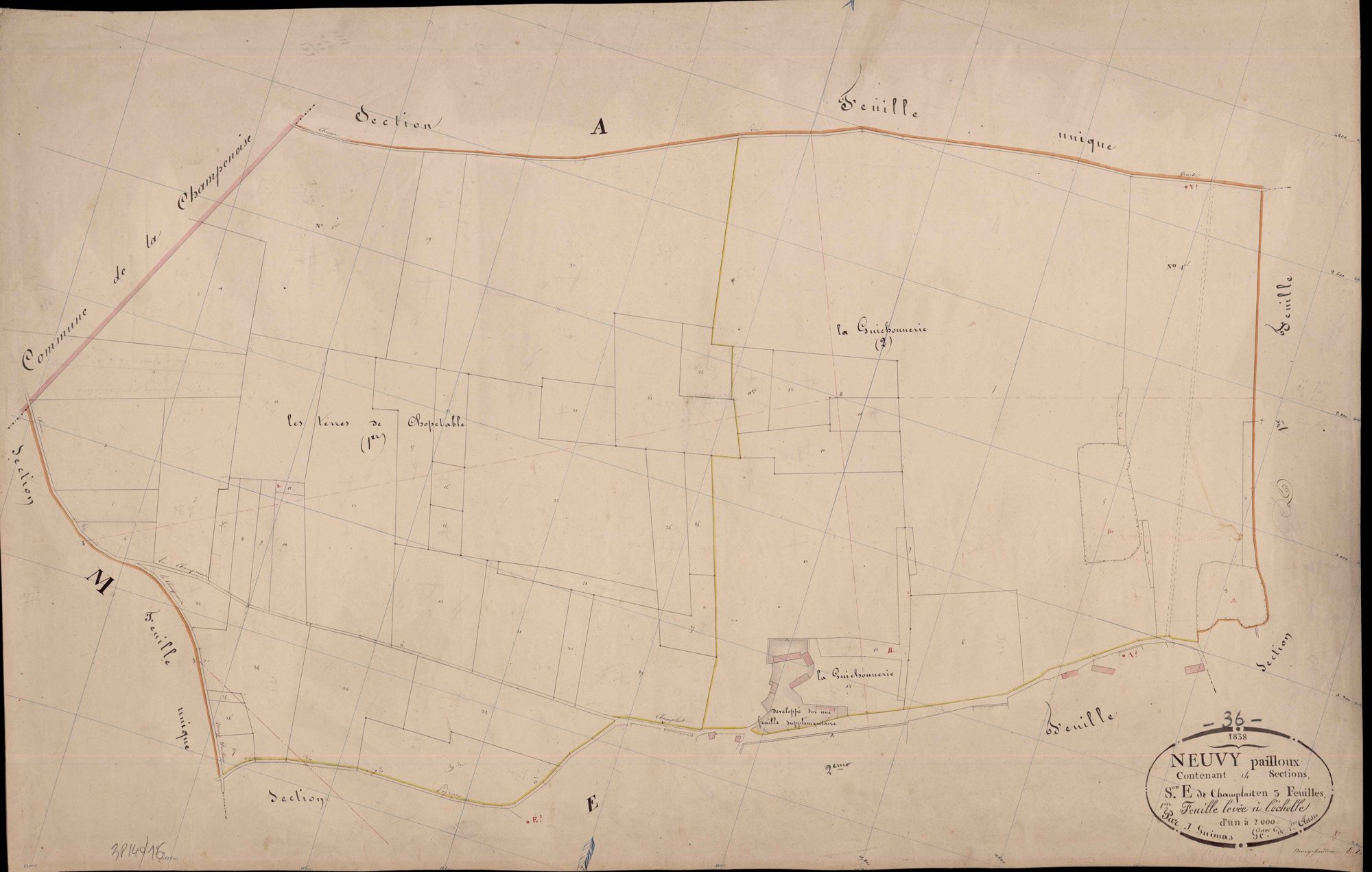 Neuvy-Pailloux - Section E1, dite de Champlait.