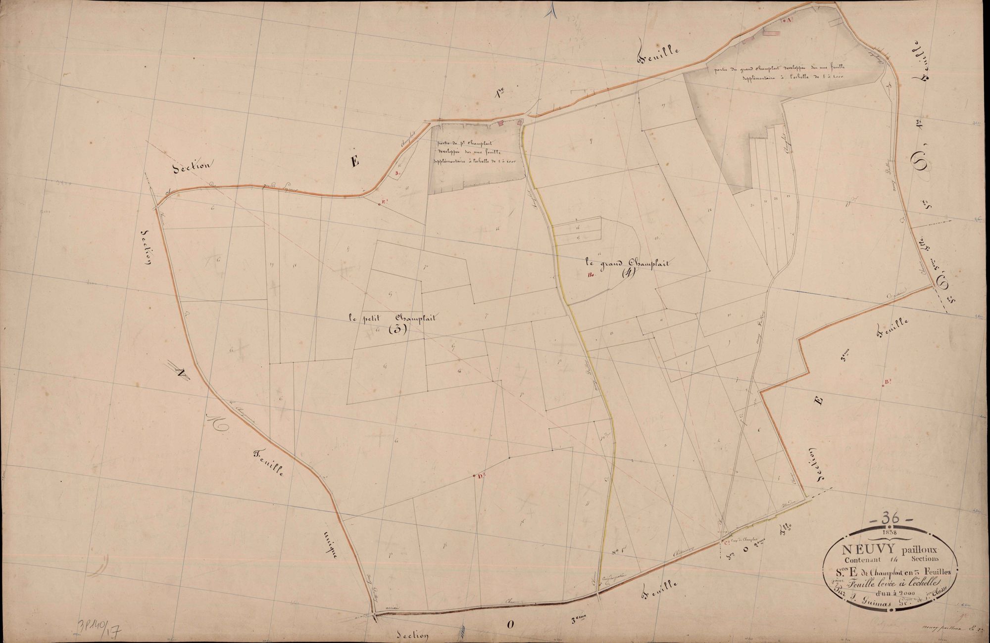 Neuvy-Pailloux - Section E2, dite de Champlait.